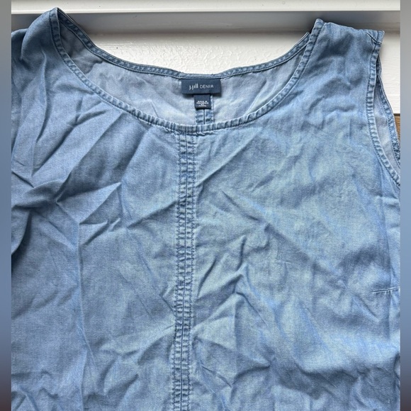 J.JILL Denim womens two toned baggy fit tank size XL petite - Picture 3 of 7